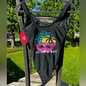 x Patpat 1Pc Swimsuit *clearance* Women Black S Graphic Sanitary Strip in place